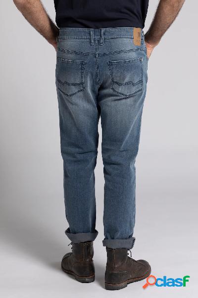 Jeans, denim con caffè e carbone, straight fit, fino alla