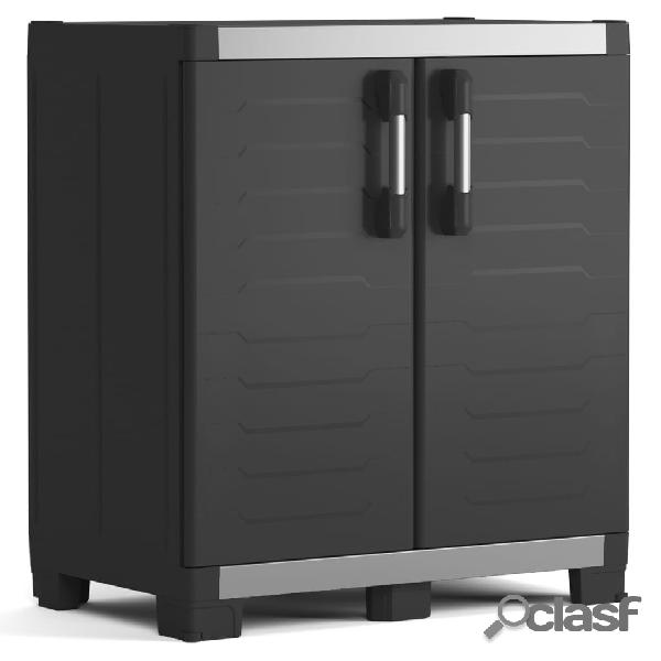 Keter Armadietto Basso Garage XL Nero e Argento 99 cm