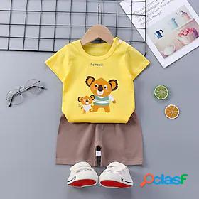 Kids Boys T-shirt Shorts Clothing Set Short Sleeve 2 Pieces