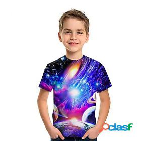 Kids Boys T shirt Tee Space Short Sleeve 3D Print Galaxy