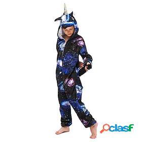 Kid's Kigurumi Pajamas Unicorn Flying Horse Onesie Pajamas