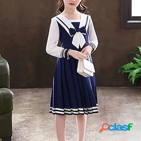 Kids Little Girls Dress Butterfly School Daily Pleated Bow