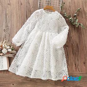 Kids Little Girls Dress Flower Wedding Performance A Line