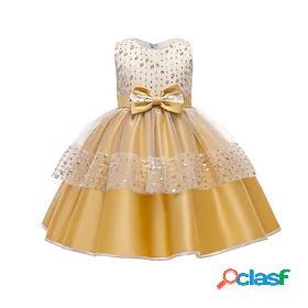 Kids Little Girls' Dress Solid Colored Party Performance A