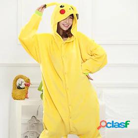 Kigurumi Pajamas Adults Pika Pika Onesie Pajamas Coral