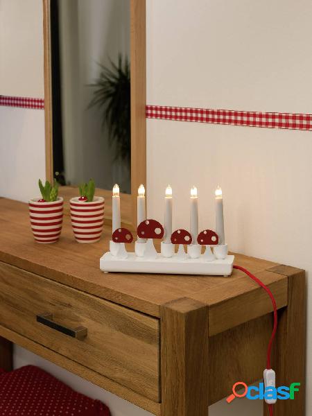 Konstsmide 2499-225TR arco elettrico Amanite muscaria Bianco