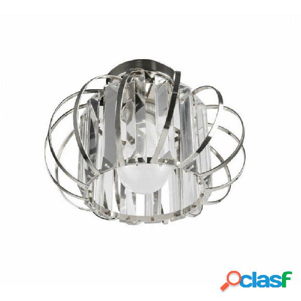 LAMPADARIO DA SOFFITTO E27 DESIGN MODERNO IN METALLO CROMATO