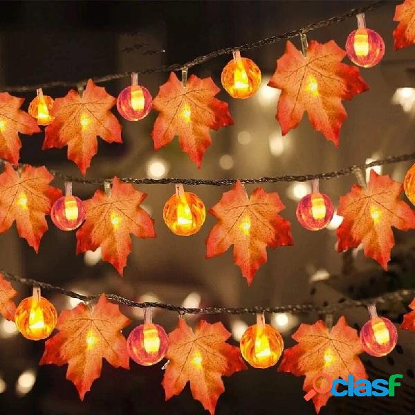 LED String Lights Maple Leaves Garland LED Fairy Lights per