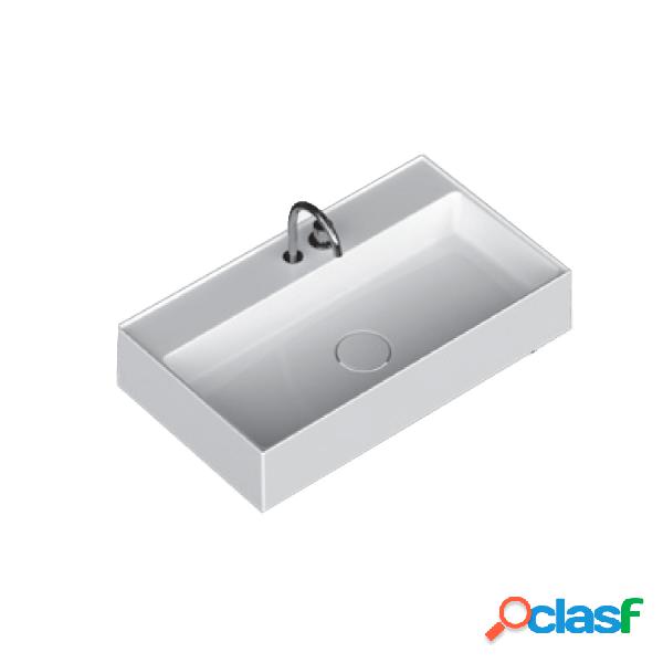 Lavabo lavatrucco Domus Falerii bianco lucido 80x46 cm