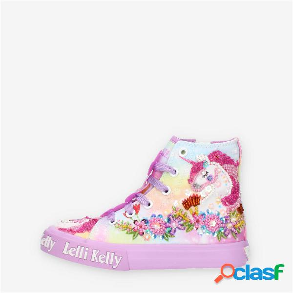 Lelli Kelly Unicorn Mid Sneakers alte da bimba glicine