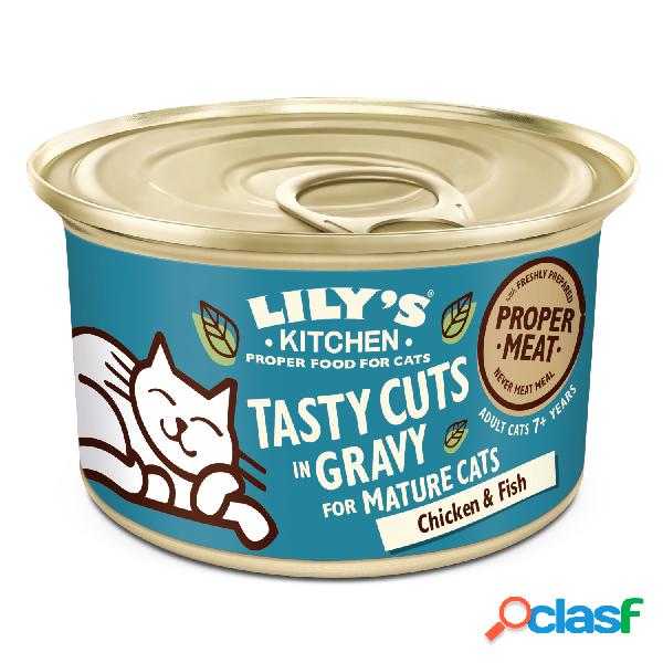 Lilys Kitchen Cat Senior Tasty Cuts Pollo & Pesce 85 gr