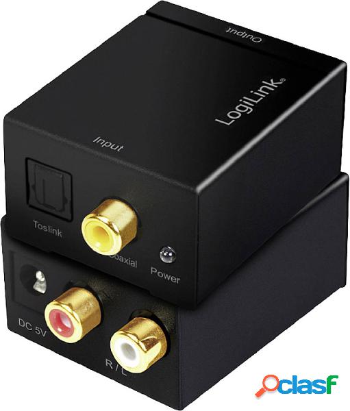 LogiLink CA0100 Toslink / RCA Audio Adattatore Nero