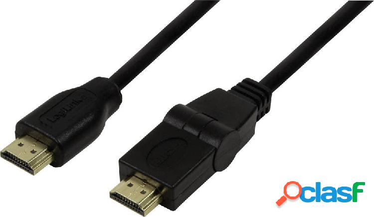 LogiLink HDMI Cavo Spina HDMI-A, Spina HDMI-A 1.80 m Nero