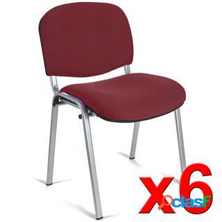 Lotto di 6 sedie per sala conferenze MOBY BASE, colore