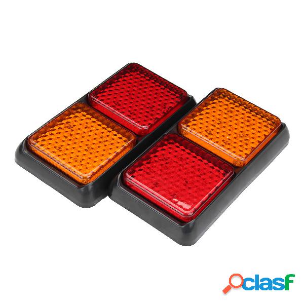 Luci di coda 72LED Red Amber Brake Turn Signal Lamps 12V