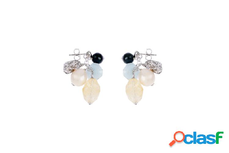 Luisa della Salda Orecchini argento con apatite,