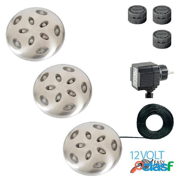 Luxform Set Completo Luci da Giardino a LED 3 pz Thalos 12 V