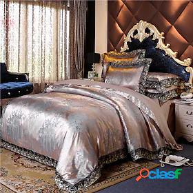 Luxury Jacquard Satin Duvet Cover Set Quilt Bedding Sets