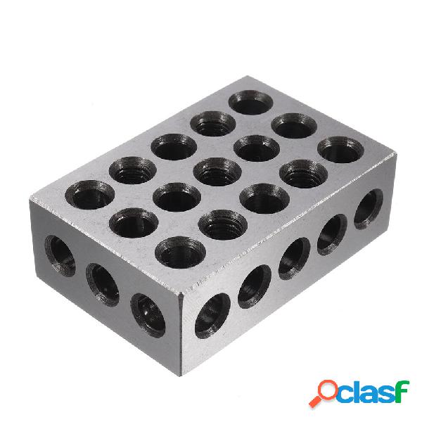 Machifit 2Pz 25x50x75mm Blocchi 23 Fori Paralleli 0,005mm di