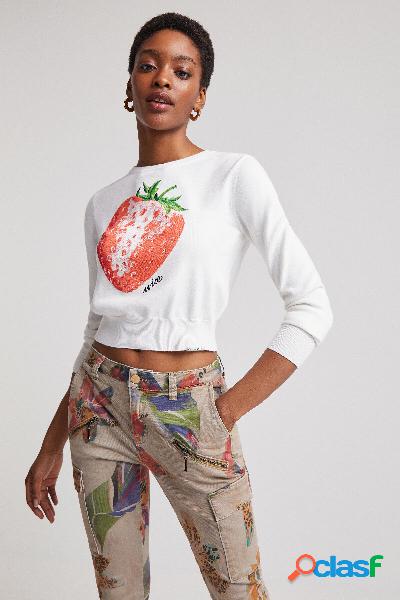 Maglione cropped fragola