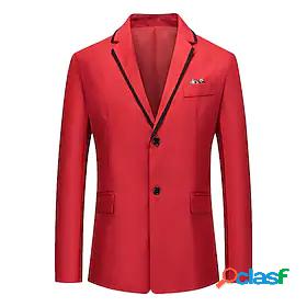 Mens Blazer Fall Spring Business Work Regular Coat V Neck