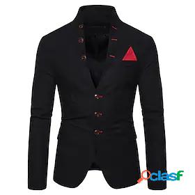 Mens Blazer Fall Winter Business Work Regular Coat Stand