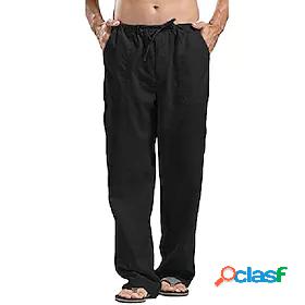 Mens Casual Joggers Track Pants Bottoms Cotton Polyester