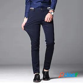 Mens Chic Modern Casual Pocket Dress Pants Straight Full