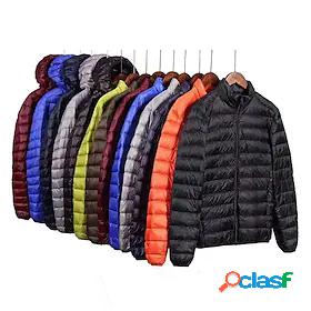 Mens Long Sleeve Windbreaker Sports Puffer Jacket Outdoor