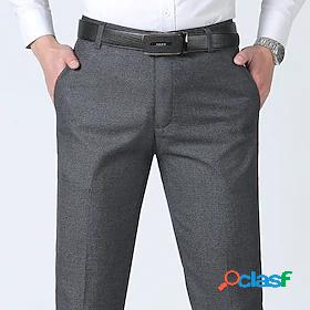 Mens Stylish Fashion Pocket Dress Pants Business Full Length