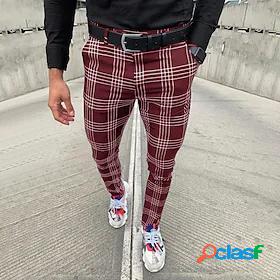 Mens Stylish Simple Pocket Chinos Tapered pants Full Length