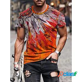 Mens T shirt Tribal Graphic Prints Totem Other Prints Round