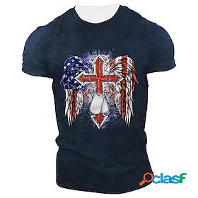 Mens Unisex T shirt Graphic Prints Cross 3D Print Crew Neck