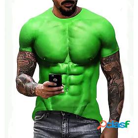 Men's Unisex T shirt Graphic Prints Muscle 3D Print Crew