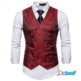 Mens Vest Fall Winter Business Daily Regular Coat V Neck
