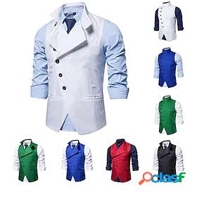 Mens Vest Gilet Fall Street Business Daily Regular Coat