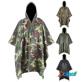 Mens Womens Rain Poncho Waterproof Hiking 3-in-1 Jacket Rain