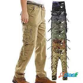 Mens Work Pants Hiking Cargo Pants 10 Pockets Tactical Pants