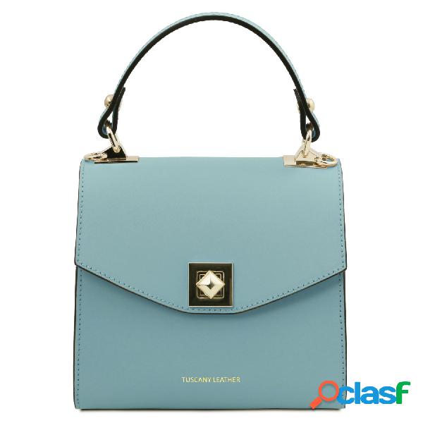 Mini borsa in pelle Celeste