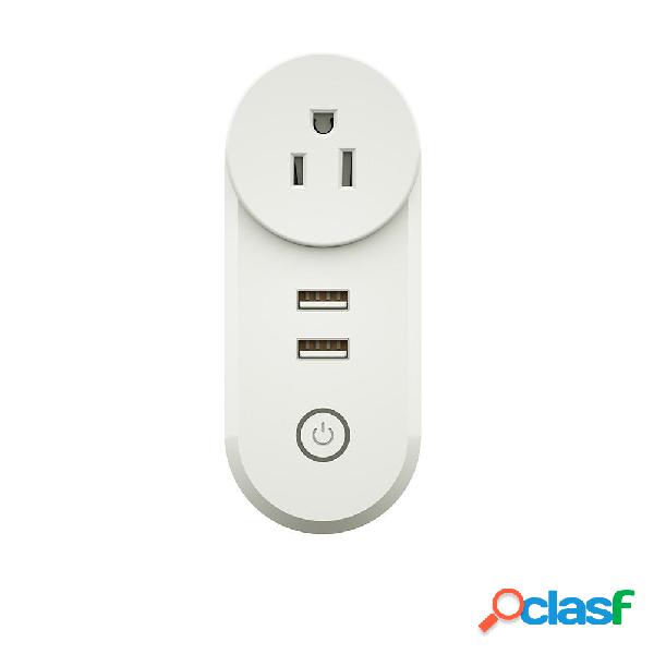 MoesHouse US Zig Bee Dual USB Smart WiFi presa di corrente