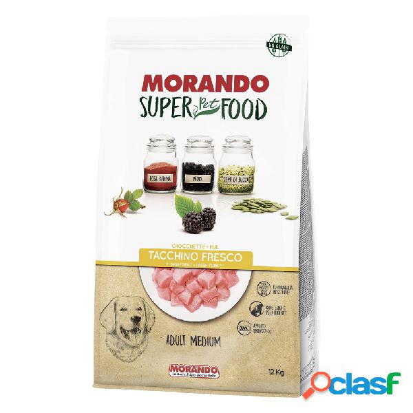 Morando SuperPetFood Dog Adult Medium con Tacchino Fresco 12
