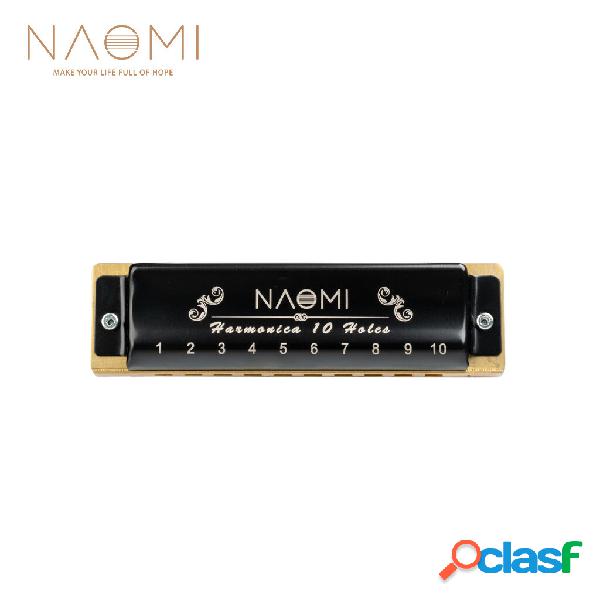 NAOMI 10 fori professionale blues armonica pettine acrilico