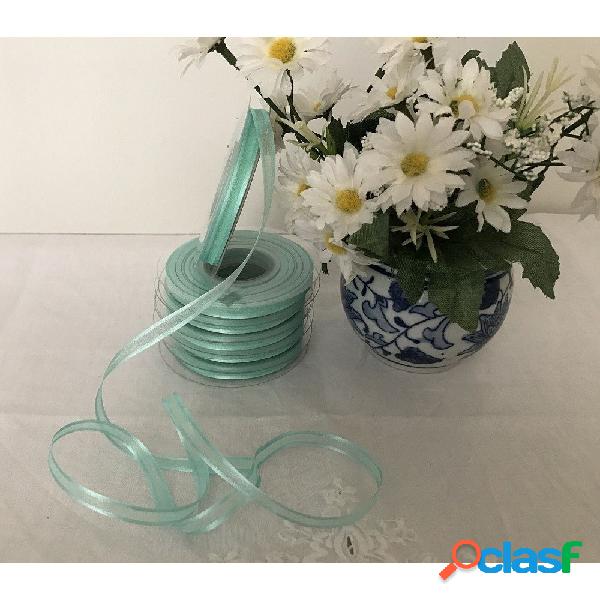 NASTRO ORGANZA DOPPIO RASO 6 MM ROTOLO BOBINA 23M
