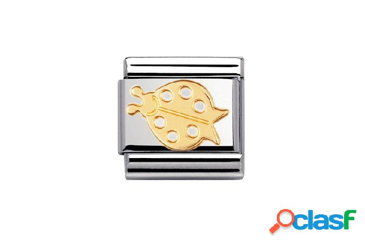 Nomination Coccinella Composable acciaio acciaio oro