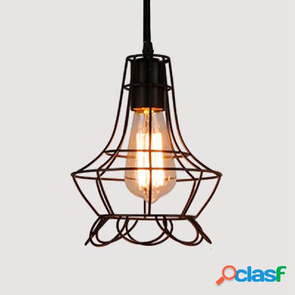 Nordic Style Retro E27 Gabbia a sospensione in metallo per