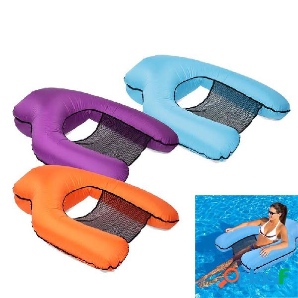 Nuova sedia galleggiante gonfiabile per piscina, sdraio,