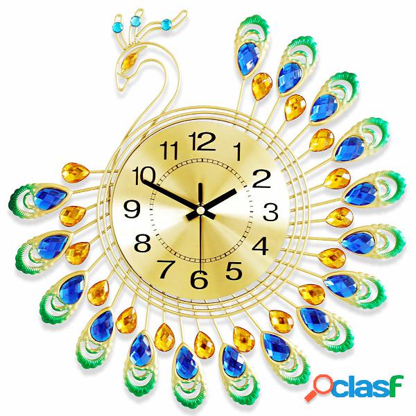 Orologio da parete pavone Metallo Soggiorno Camera da letto