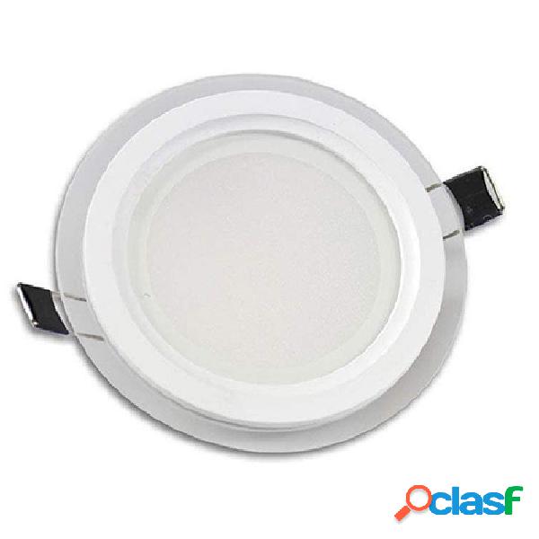 PANNELLO LED SLIM INCASSO BORDO VETRO TONDO 12 W LUCE 6500K