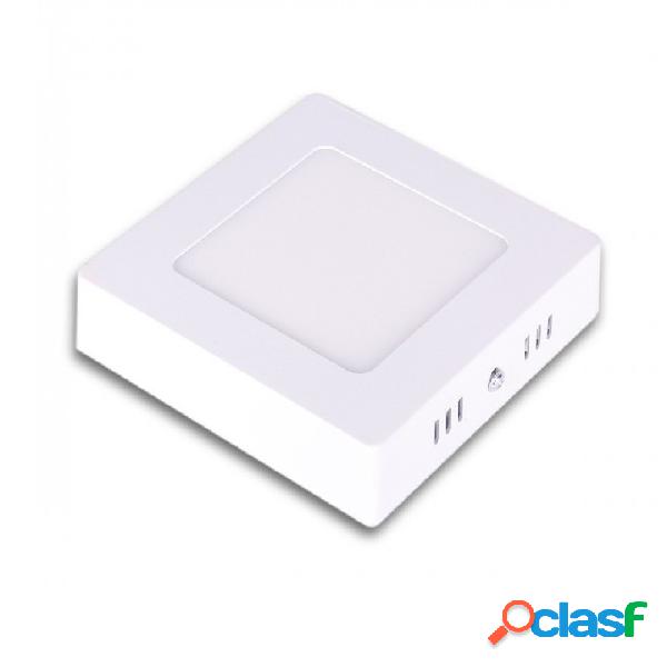 PANNELLO PLAFONIERA LED 6W QUADRATO PVC LUCE BIANCO CALDO