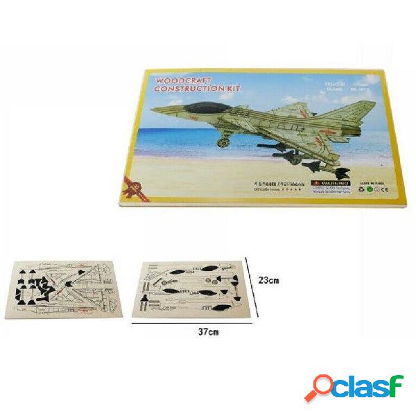 PUZZLE 3D LEGNO AEREO DL-412 MODELLINO MODELLISMO COLLEZIONE